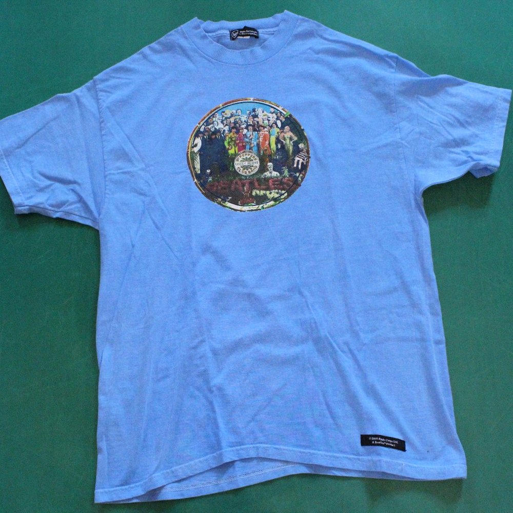 Beatles Sergeant Pepper Album Light Blue Cotton T